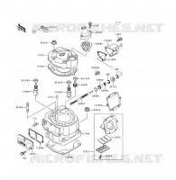 CULASSE/CYLINDRE  125 kawasaki-moto 1999 KDX125SR B_03