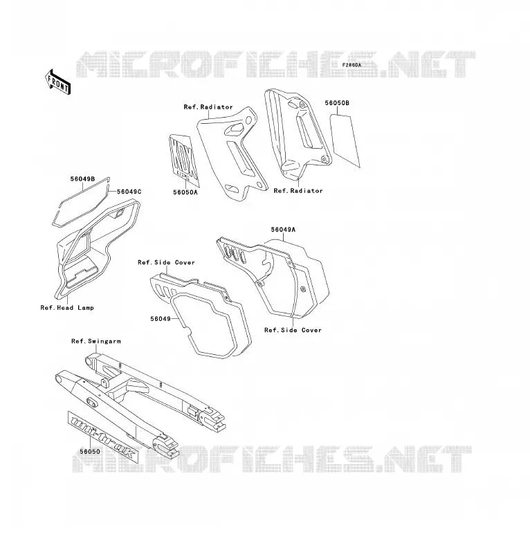 LABEL(BLANC) Kawasaki MOTOS 200 1990 KDX200  KDX200-E2