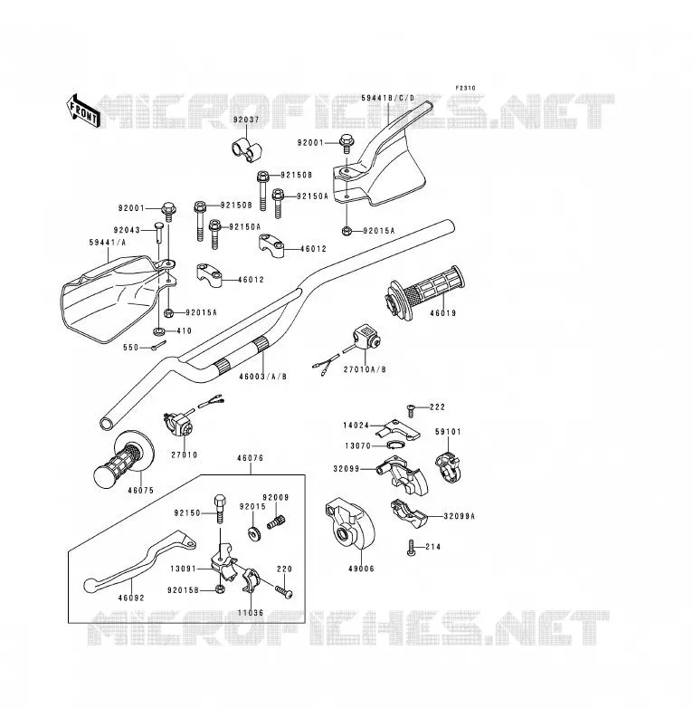 GUIDON Kawasaki MOTOS 200 1990 KDX200  KDX200-E2