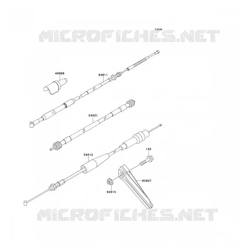 CABLE Kawasaki MOTOS 200 1991 KDX200  KDX200-E3