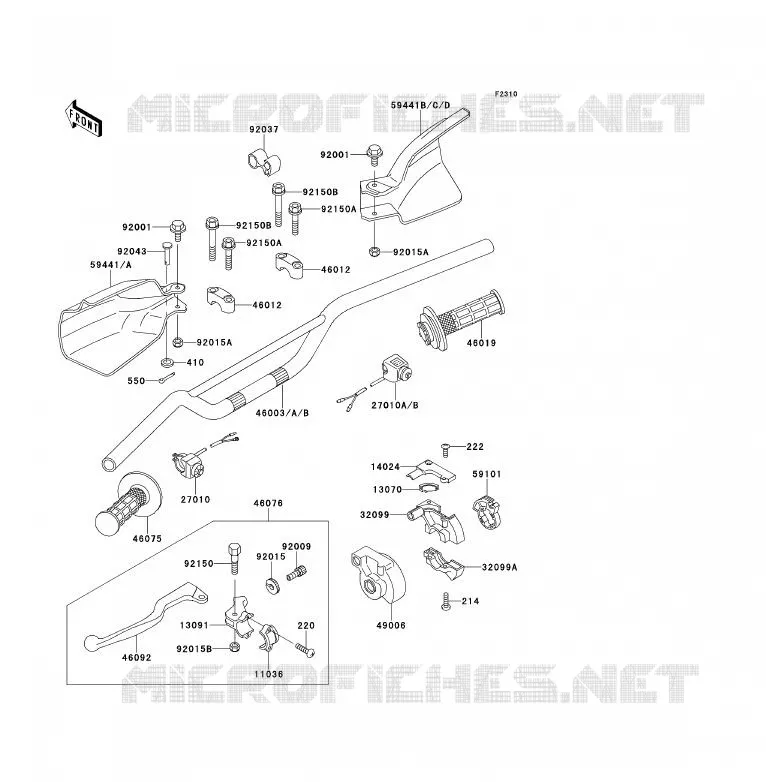GUIDON Kawasaki MOTOS 200 1991 KDX200  KDX200-E3
