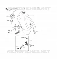RESERVOIR CARBURANT pour Kawasaki KDX200 1991