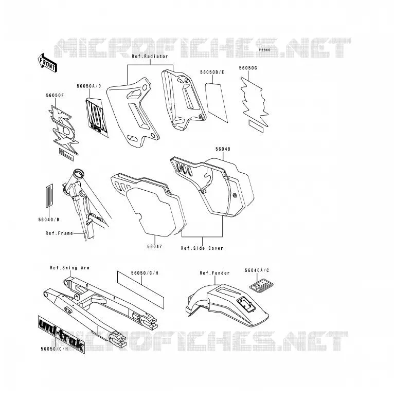 LABEL(VERT) Kawasaki MOTOS 200 1991 KDX200  KDX200-E3