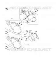 CACHE LAT&Eacute;RAL/GARDE CHAINE pour Kawasaki KDX200 1991
