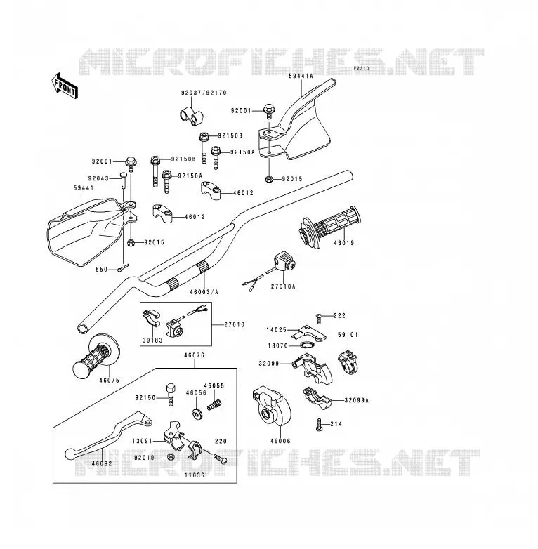 GUIDON Kawasaki MOTOS 200 1992 KDX200  KDX200-E4