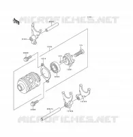 BARILLET/FOURCHETTE pour Kawasaki KDX200 1992