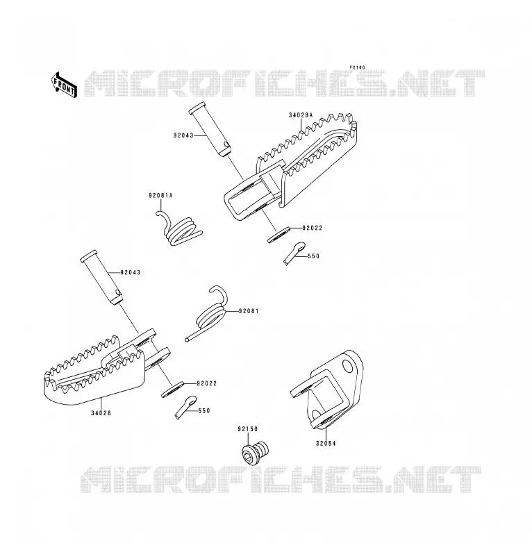 REPOSE PIED Kawasaki MOTOS 200 1994 KDX200  KDX200-E6