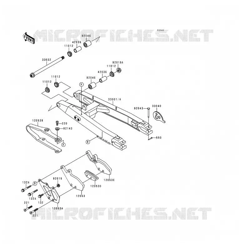 BRAS OSCILLANT Kawasaki MOTOS 200 1994 KDX200  KDX200-E6