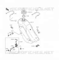 RESERVOIR CARBURANT pour Kawasaki KDX200 1995