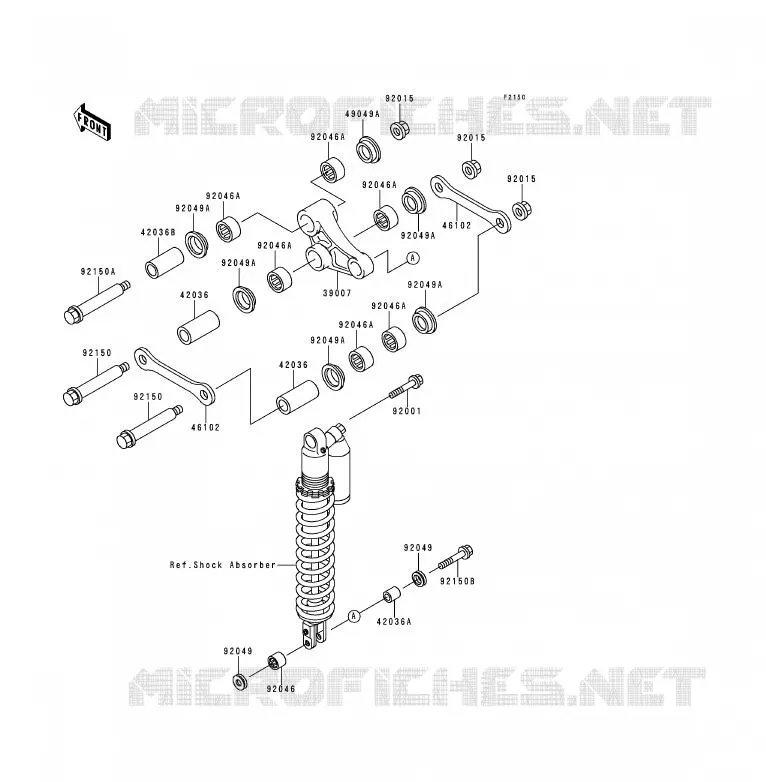 SUSPENSION Kawasaki MOTOS 200 1995 KDX200  KDX200-H1