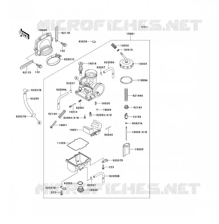 CARBURATEUR Kawasaki MOTOS 200 1995 KDX200  KDX200-H1