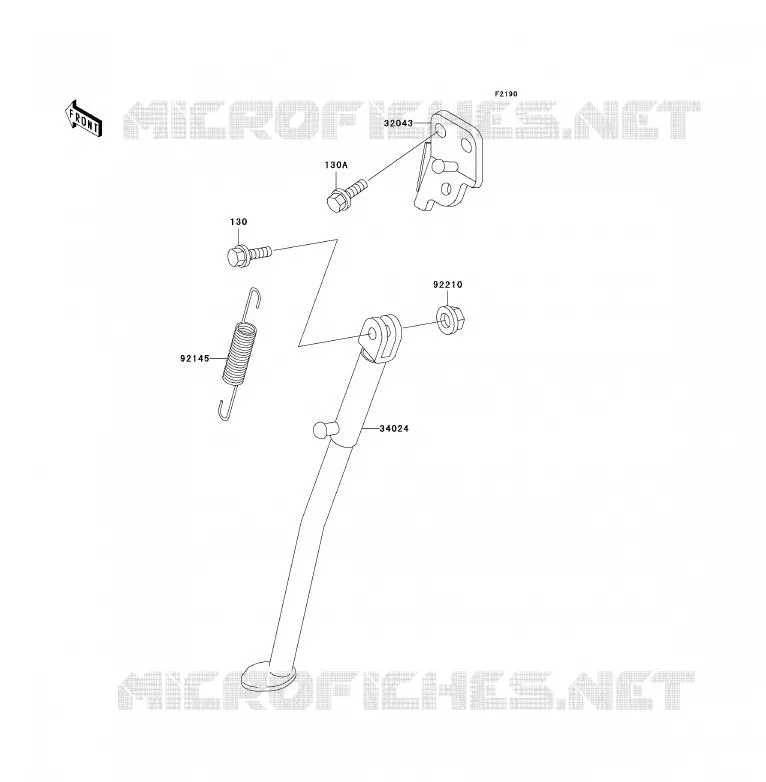 BEQUILLES Kawasaki MOTOS 200 2004 KDX200  KDX200-H10