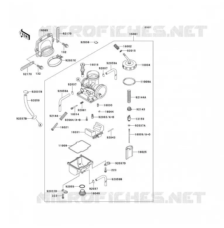 CARBURATEUR Kawasaki MOTOS 200 2005 KDX200  KDX200-H11