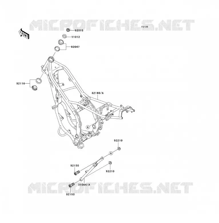 CH&Acirc;SSIS Kawasaki MOTOS 200 2005 KDX200  KDX200-H11