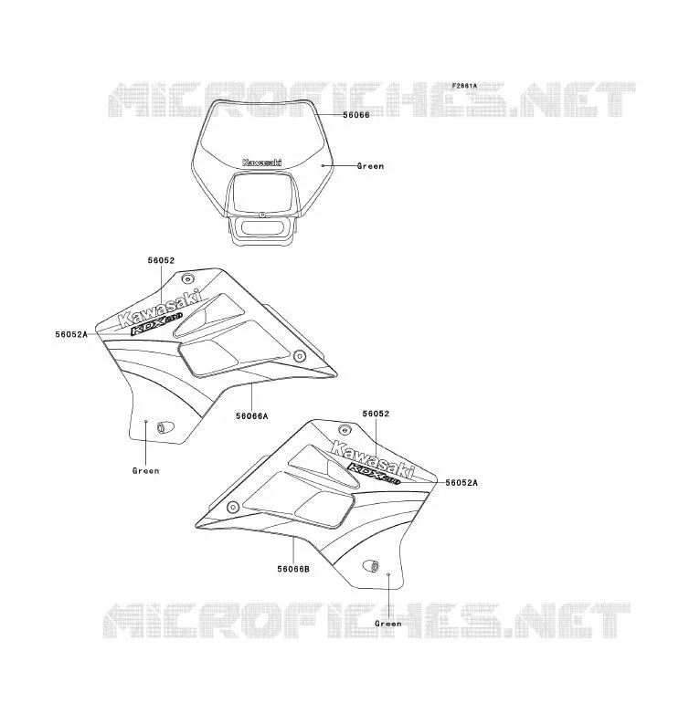 STICKER Kawasaki MOTOS 200 2005 KDX200  KDX200-H11