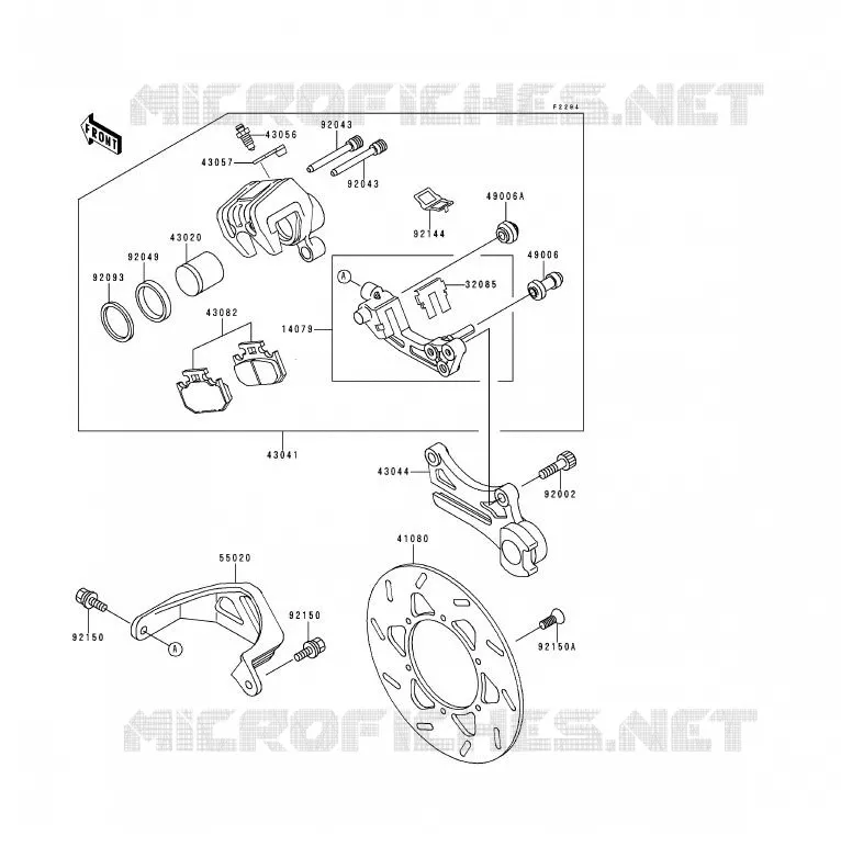 FREIN ARRIERE Kawasaki MOTOS 200 1996 KDX200  KDX200-H2
