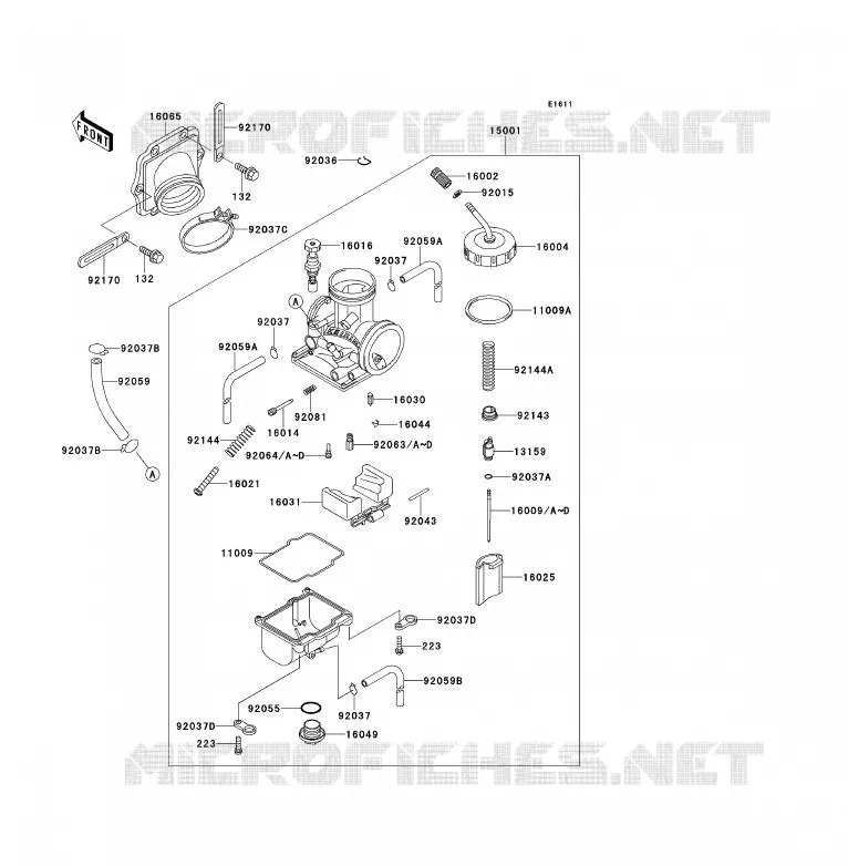 CARBURATEUR Kawasaki MOTOS 200 1996 KDX200  KDX200-H2