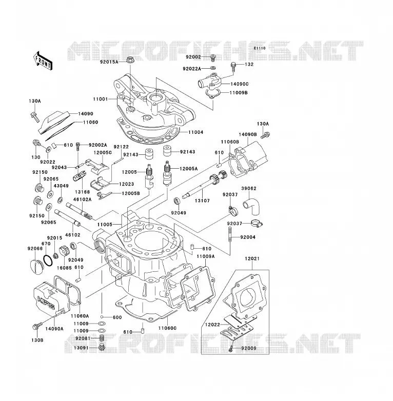 CULASSE/CYLINDRE Kawasaki MOTOS 200 1996 KDX200  KDX200-H2