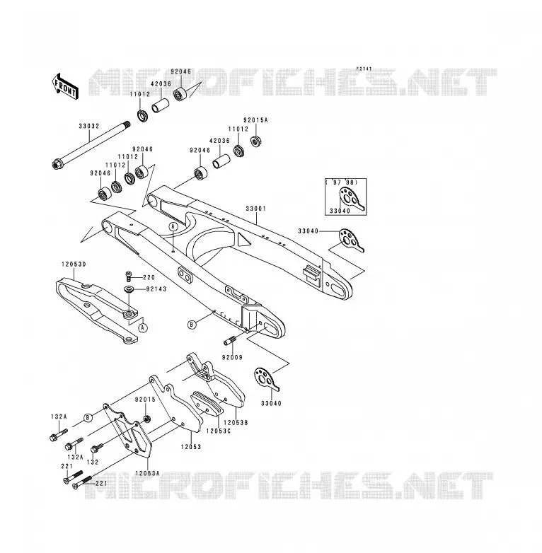 BRAS OSCILLANT Kawasaki MOTOS 200 1997 KDX200  KDX200-H3