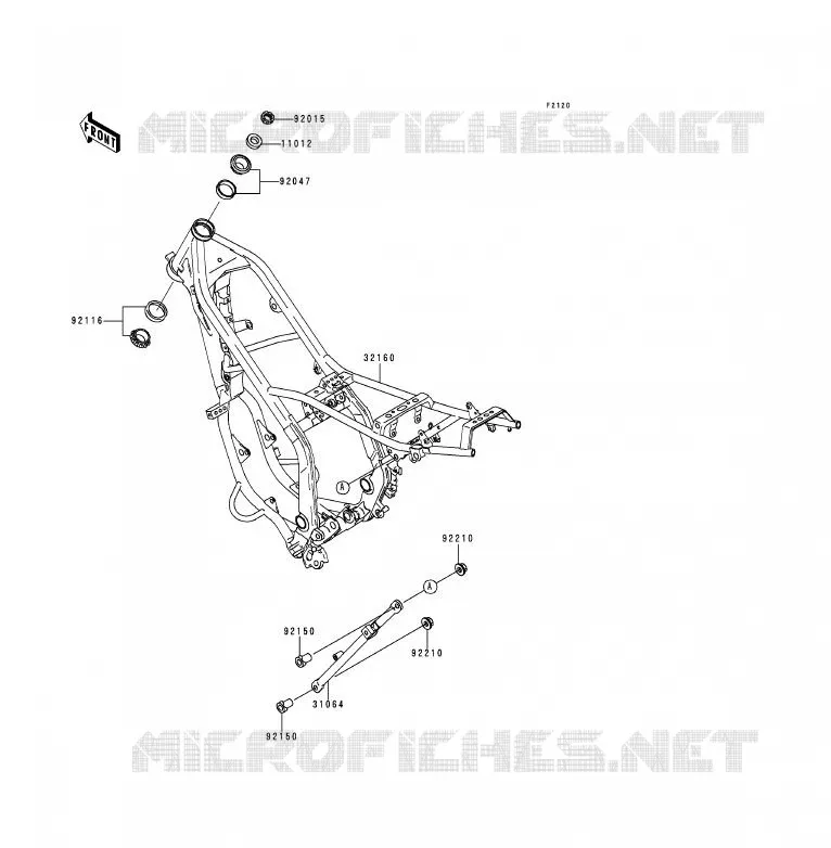 CH&Acirc;SSIS Kawasaki MOTOS 200 1999 KDX200  KDX200-H5