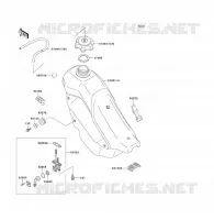 RESERVOIR CARBURANT pour Kawasaki KDX200 1999