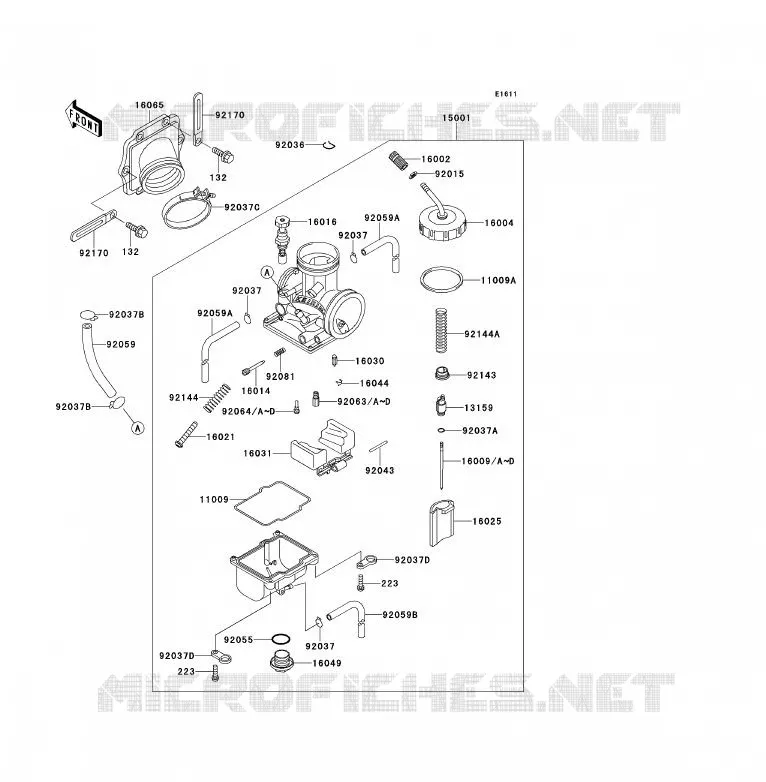 CARBURATEUR Kawasaki MOTOS 200 1999 KDX200  KDX200-H5