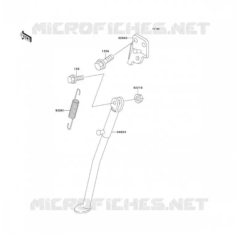 BEQUILLES Kawasaki MOTOS 200 2000 KDX200  KDX200-H6