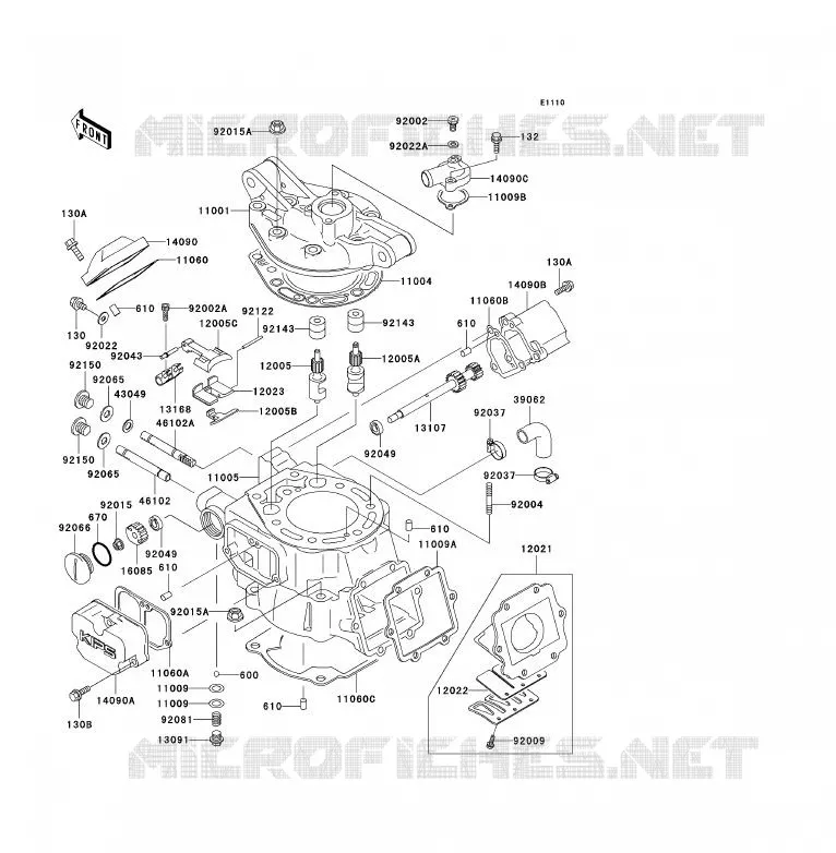 CULASSE/CYLINDRE Kawasaki MOTOS 200 2000 KDX200  KDX200-H6