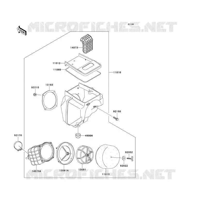 FILTRE A AIR Kawasaki MOTOS 200 2000 KDX200  KDX200-H6