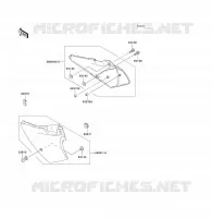CACHE LAT&Eacute;RAL/GARDE CHAINE pour Kawasaki KDX200 2000