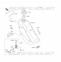RESERVOIR CARBURANT pour Kawasaki KDX200 2000
