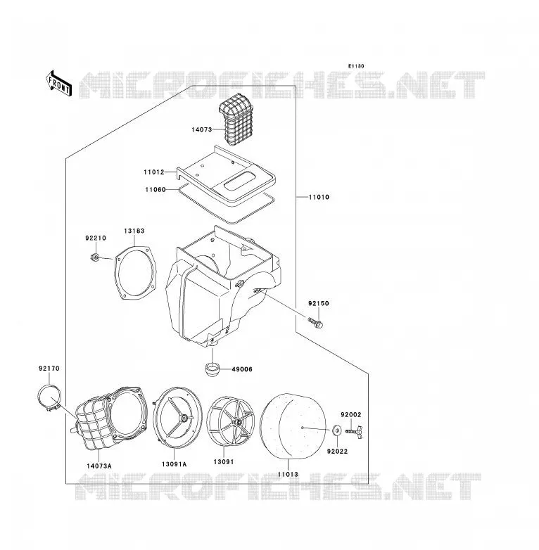 FILTRE A AIR Kawasaki MOTOS 200 2000 KDX200  KDX200-H6