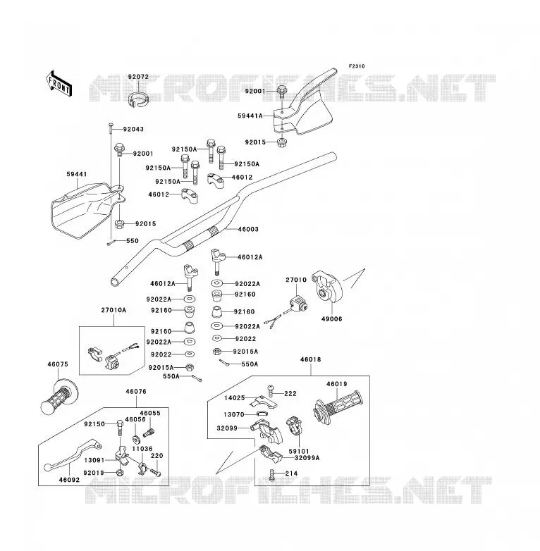 GUIDON Kawasaki MOTOS 200 2000 KDX200  KDX200-H6