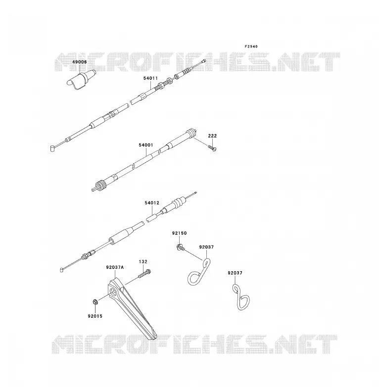 CABLES Kawasaki MOTOS 200 2006 KDX200  KDX200H6F