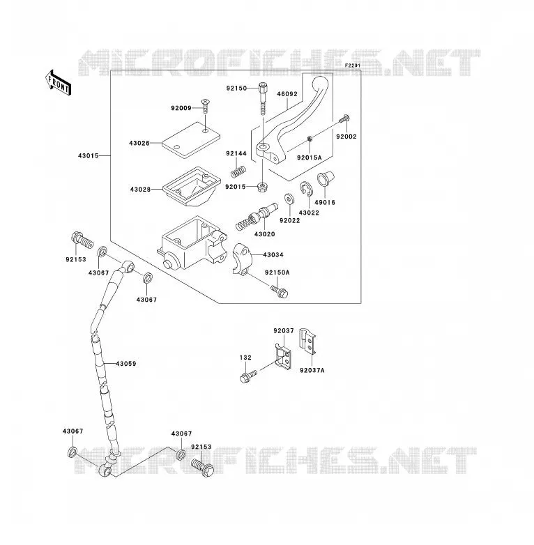 MAITRE CYLINDRE AV Kawasaki MOTOS 200 2006 KDX200  KDX200H6F