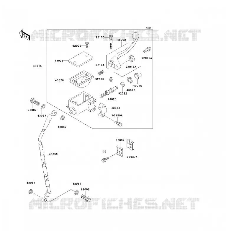 MAITRE CYLINDRE AV Kawasaki MOTOS 200 2002 KDX200  KDX200-H8