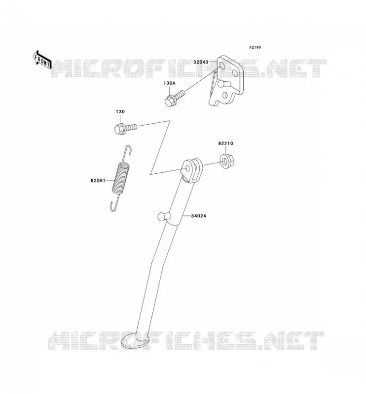 BEQUILLES Kawasaki MOTOS 200 2002 KDX200  KDX200-H8
