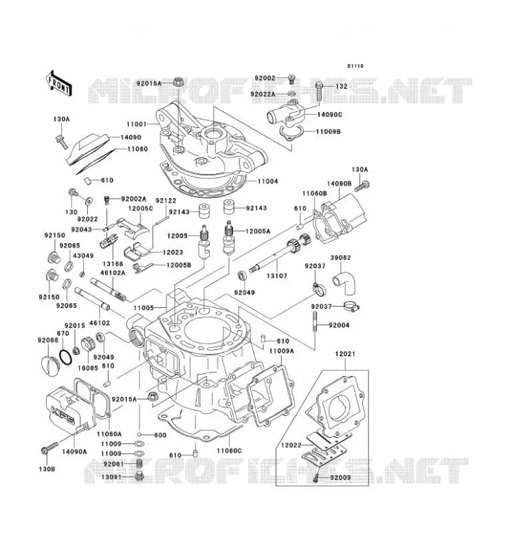 CULASSE/CYLINDRE Kawasaki MOTOS 220 2003 KDX220R  KDX220-A10