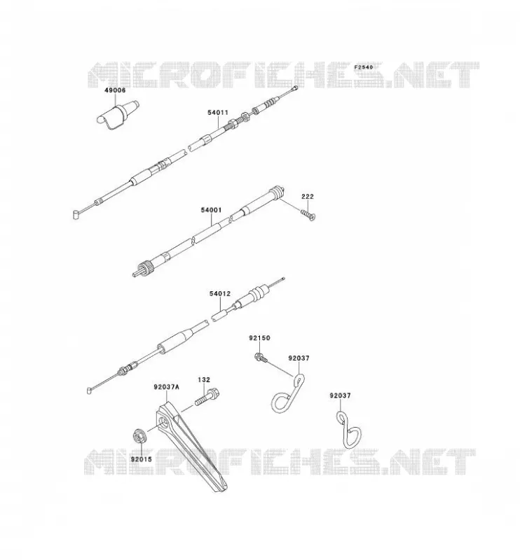 CABLES Kawasaki MOTOS 220 1997 KDX220R  KDX220-A4