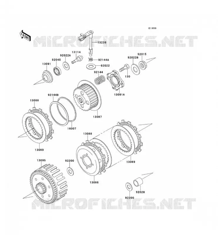 EMBRAYAGE Kawasaki MOTOS 220 1997 KDX220R  KDX220-A4