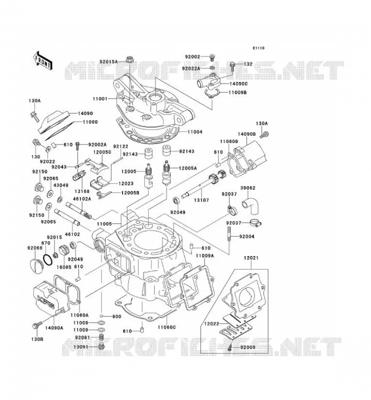CULASSE/CYLINDRE Kawasaki MOTOS 220 2001 KDX220R  KDX220-A8