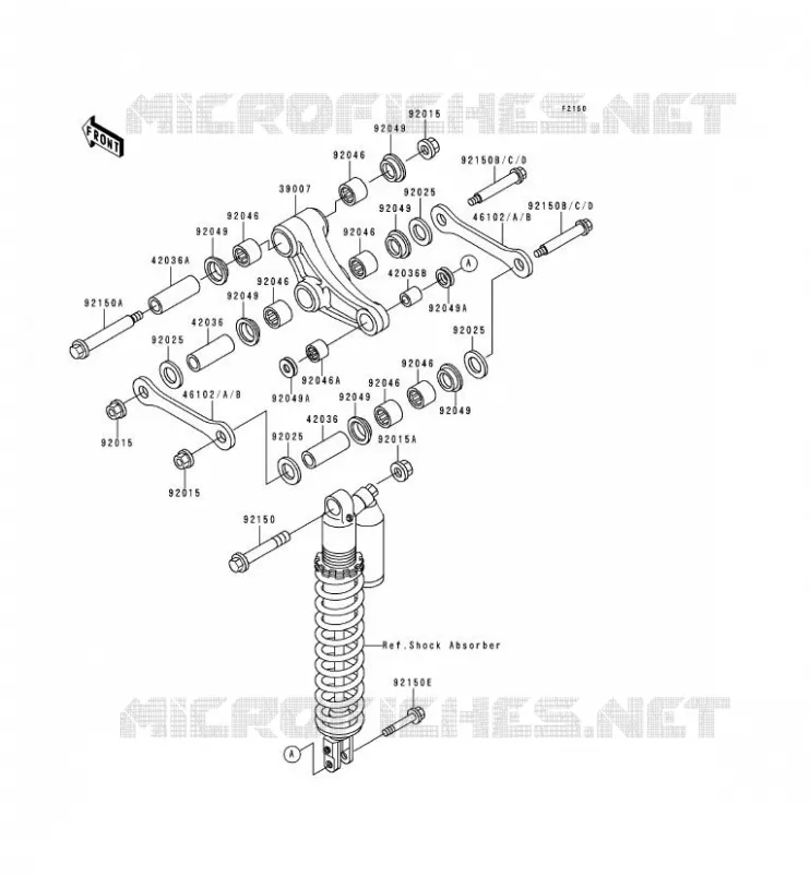 SUSPENSION Kawasaki MOTOS 250 1991 KDX250  KDX250-D1