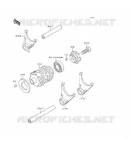 BARILLET/FOURCHETTE pour Kawasaki KDX250 1992