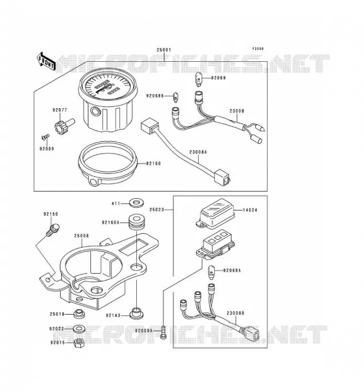 COMPTEURS Kawasaki MOTOS 250 1992 KDX250  KDX250-E2