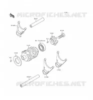 BARILLET/FOURCHETTE pour Kawasaki KDX250 1992