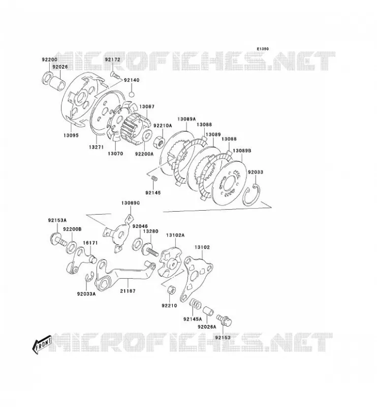 EMBRAYAGE Kawasaki MOTOS 50 2004 KDX50  KDX50-A2