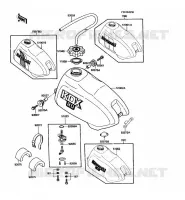 RESERVOIR CARBURANT pour Kawasaki KDX80 1985