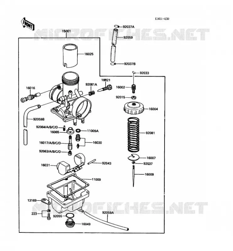 CARBURATEUR Kawasaki MOTOS 80 1987 KDX80  KDX80-C4