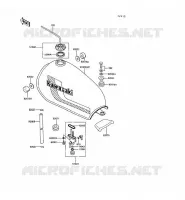 RESERVOIR CARBURANT pour Kawasaki KE100 1987