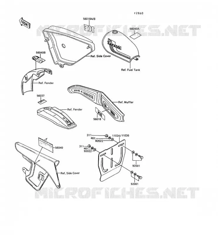 LABEL Kawasaki MOTOS 100 1987 KE100  KE100-B06
